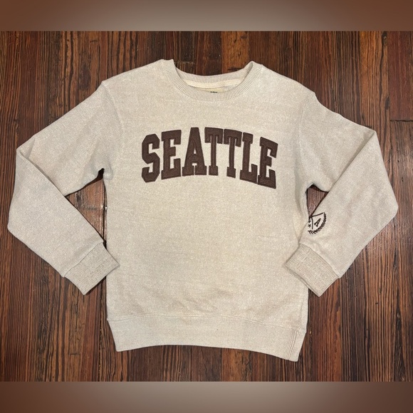 New York Popular Seattle Embroidered Sweatshirt Sz S Rn#100289 - Picture 1 of 4
